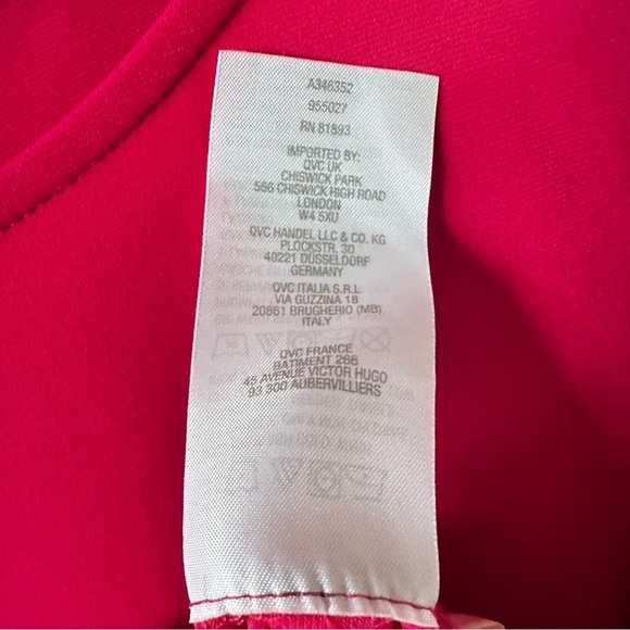 Susan Graver Everyday Women's Dress Tunic Deep Pink Liquid Knit 3/4 Sleeve M - Picture 6 of 10